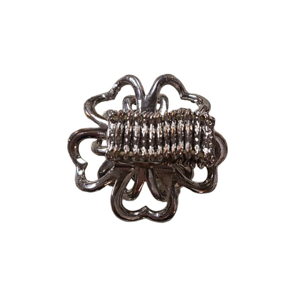 Rhinestone Flower Multicolor Statement Ring, Adju… - image 6